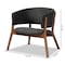 Baxton Studio Baron Mid-Century Modern Dark Grey Fabric Upholstered 2-Piece Wood Living Room Accent Chair Set Set of 2 188-11676-ZORO - alternate 3